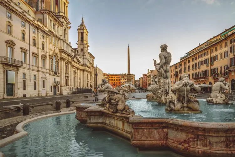 Piazza Navona no final de um dia
