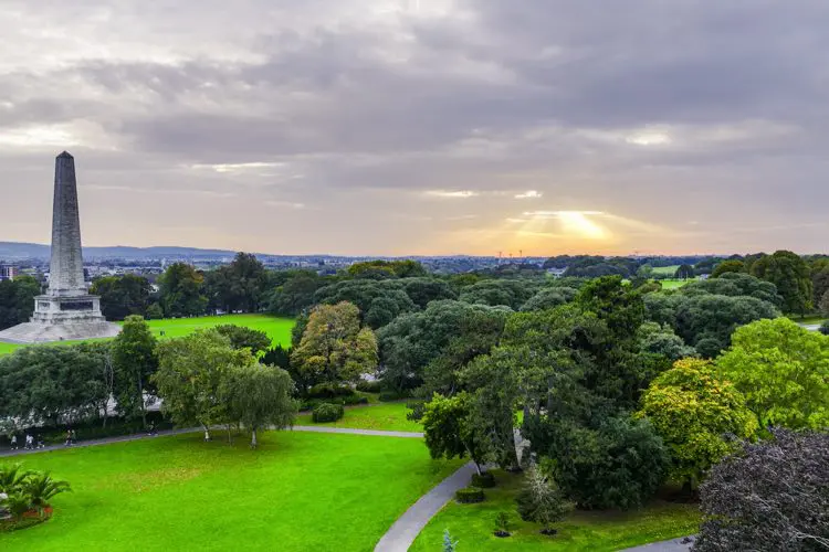 Phoenix Park em um fim da tarde