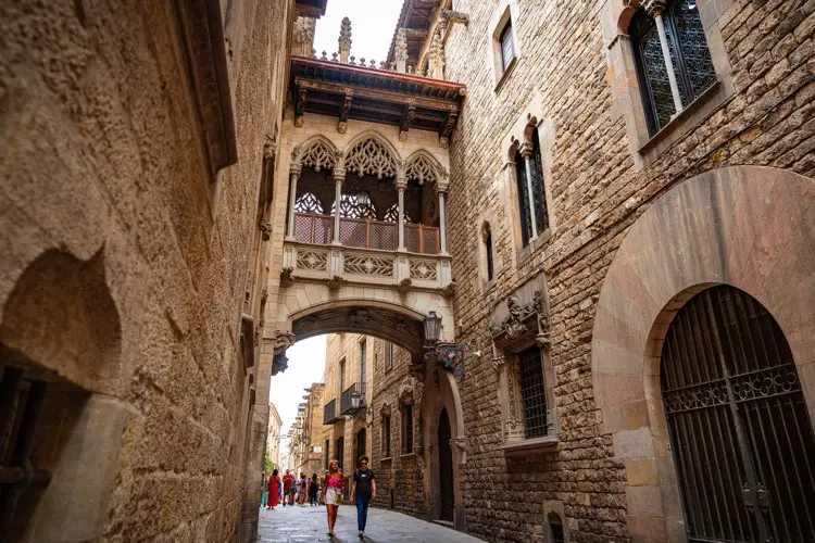 Rua do Bairro Gótico, em Barcelona