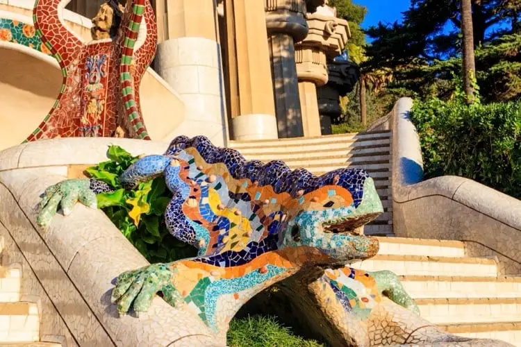 A escadaria do Dragão, Parque Guell