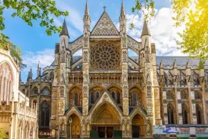 Entrada da Abadia de Westminster em Londres.
