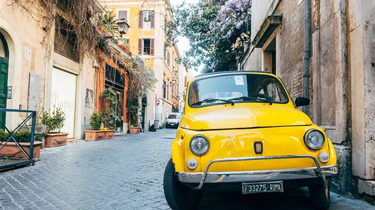 Carro vintage em Roma, opção de aluguel na cidade