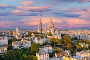 Vista para o bairro de Montmartre em Paris