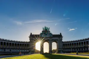 Pôr do sol em Bruxelas