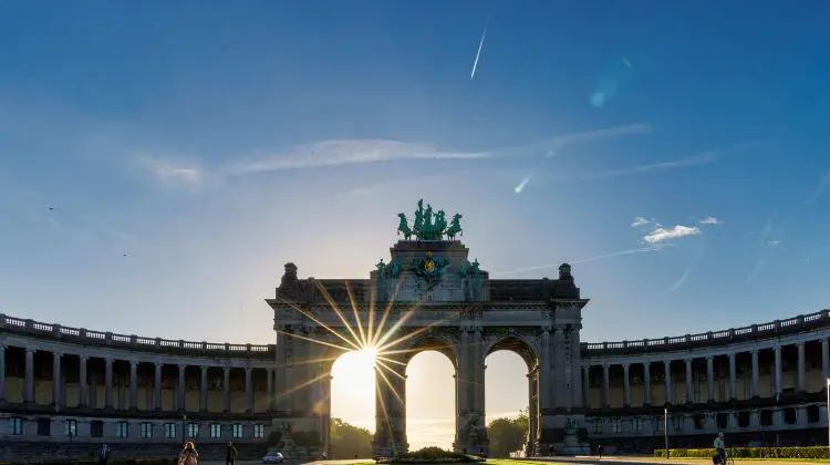 Pôr do sol em Bruxelas