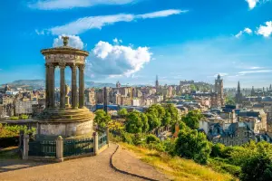 Vista de Calton Hill em Edimburgo
