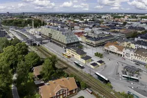 Estação de ônibus de Växjö, na Suécia.