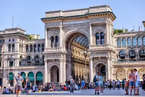 A Galeria Vittorio Emanuele II é um excelente local para fazer compras em Milão.