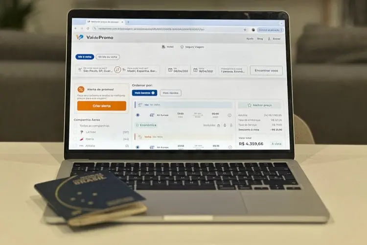 buscando passagem barata para viajar de Air Europa, com o passaporte brasileiro