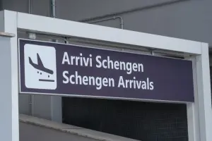 Indicação da entrada dos passageiros do Espaço Schengen