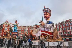 Alegoria durante o Carnaval de Nice, na França