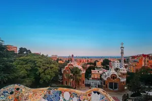 Vista do Parque Guell, Barcelona, Espanha