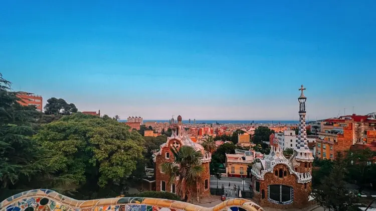 Vista do Parque Guell, Barcelona, Espanha