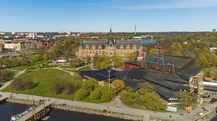 Vista área do Museu Vasa em Estocolmo