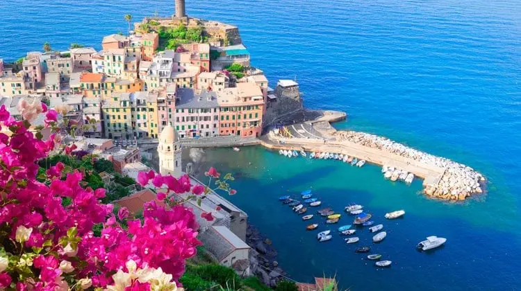 Vista panorâmica de Cinque Terre