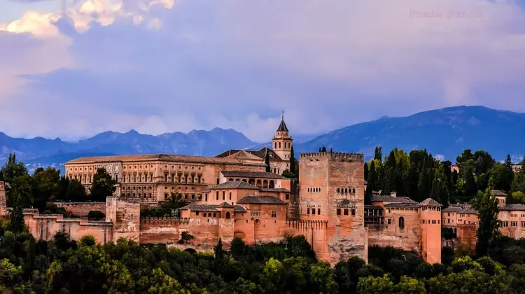 Vista da Alhambra, Granada, Espanha.