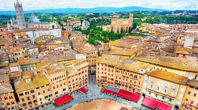 Vista aérea de Siena
