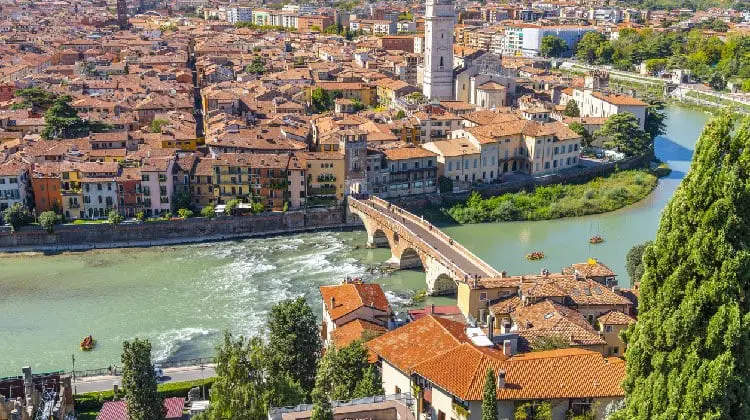 Vista aérea de Verona.