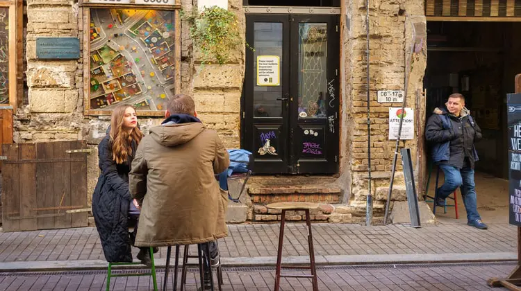 Fachada de restaurante em Budapeste