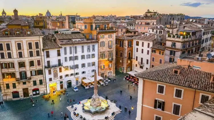 Vista de Roma a partir do Pantheon