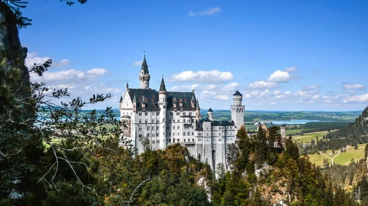 Vista do castelo de Neuschwanstein