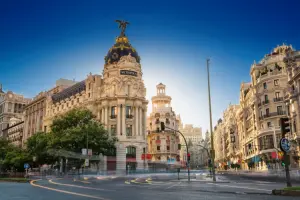 Gran Vía em Madrid, Espanha