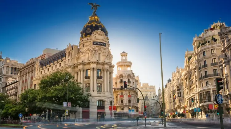 Gran Vía em Madrid, Espanha