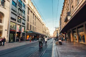 Rua de compras na Suíça