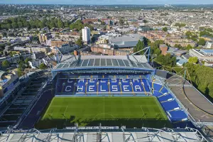 Vista aérea do Estádio Stamford Bridge