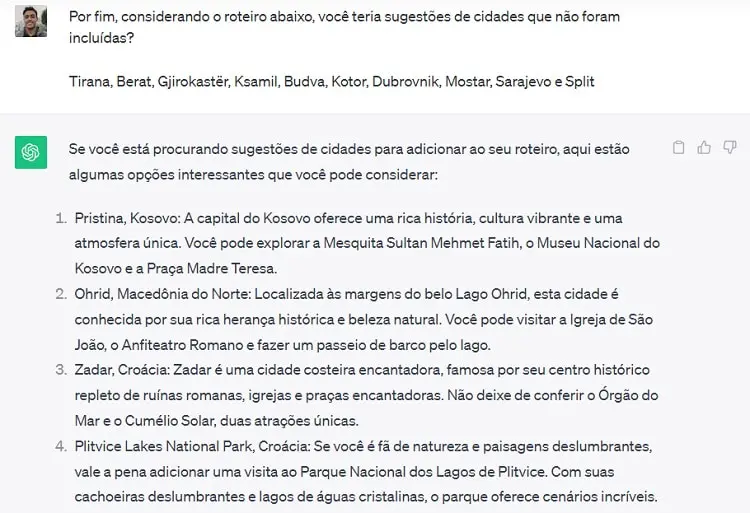 Print de conversa com o ChatGPT