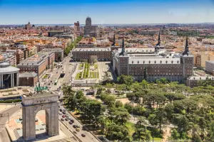 Vista aérea do centro de Madrid