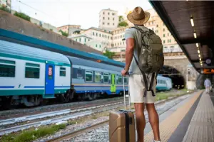 Estação de trens na Itália