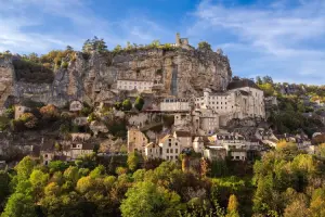Vila em Occitanie, uma região da França.