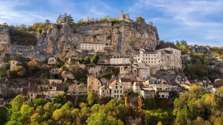 Vila em Occitanie, uma região da França.