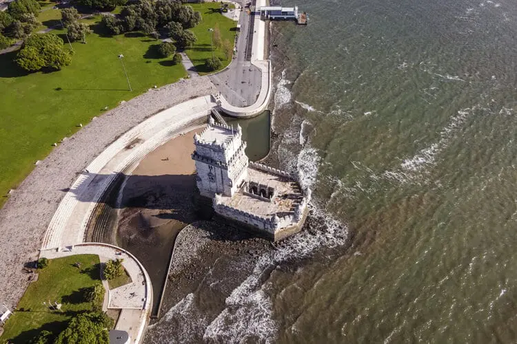 Vista aérea da Torre de Belém