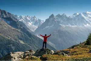 Turista no Monte Bianco