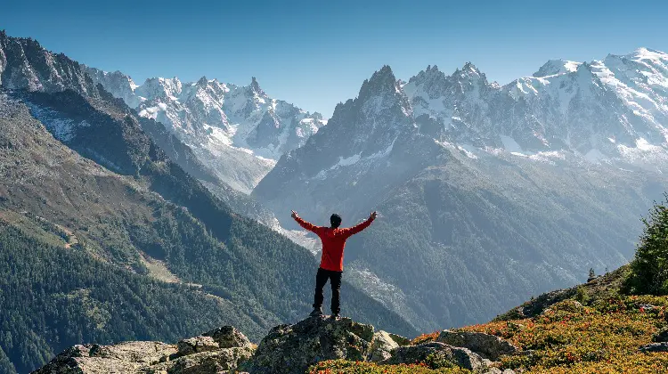 Turista no Monte Bianco