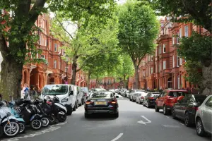 Carro de aluguel em Londres na rua