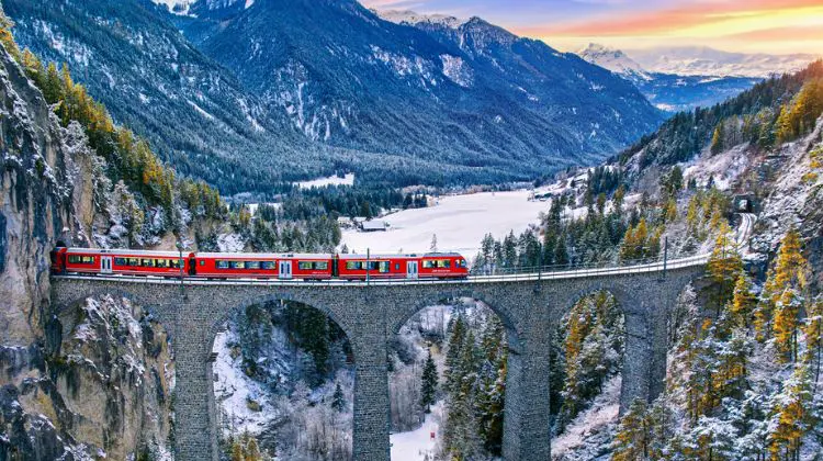 Trem na Suíça um dos melhores países para viajar de trem na Europa