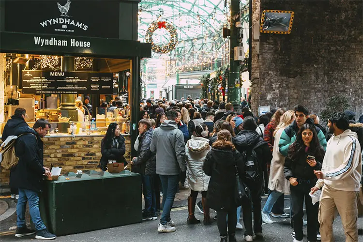 Mercado de Borough, em Londres, no Reino Unido