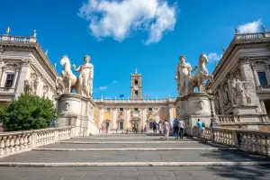 Vista da Piazza del Campidoglio, onde ficam os Museus Capitolinos