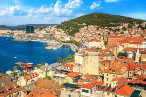 Visão panorâmica do Centro, boa região onde ficar em Split