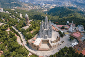 Vista aérea do Parque Tibidabo
