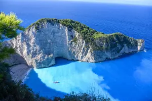 Navagio Beach, praia na ilha grega de Zakynthos