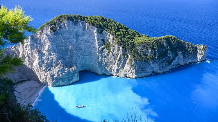 Navagio Beach, praia na ilha grega de Zakynthos