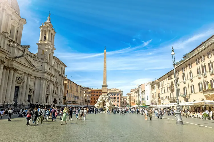 Praça Navona, em Roma, na Itália.