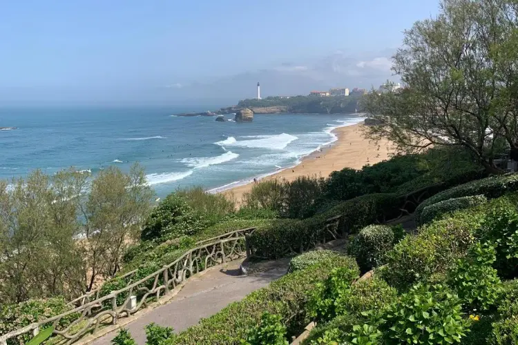 Grande Plage, a praia principal no centro de Biarritz