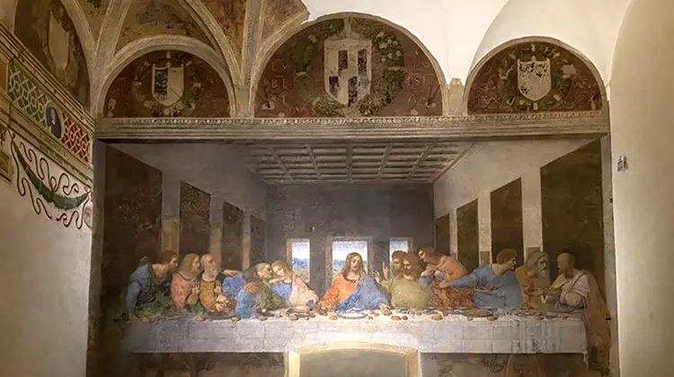 Obra de Leonardo da Vinci, A Última Ceia, em Milão