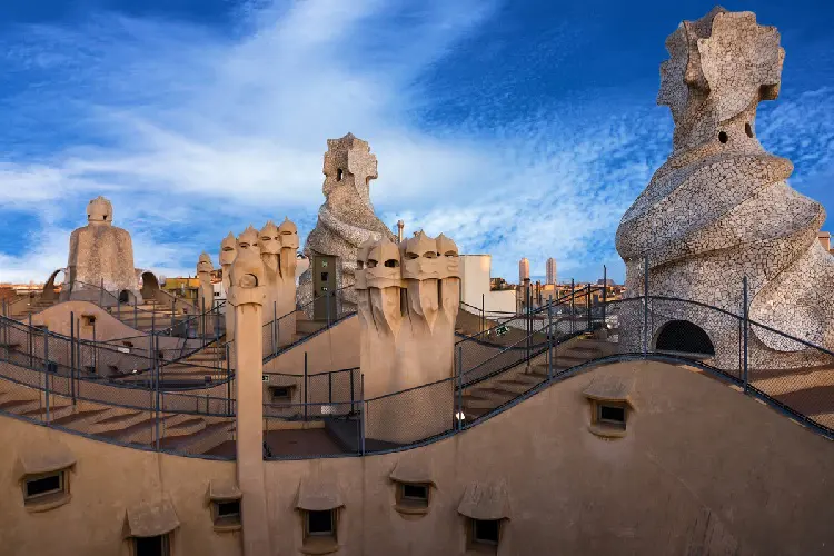 Terraço Casa Milá em Barcelona.