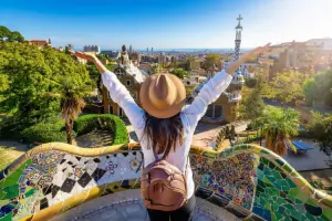 Parque Guell, em Barcelona, uma obra de Antoni Gaudí.